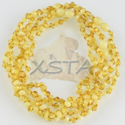 Amber teething necklace matt honey mix