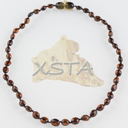 Olive cherry polished teething necklace