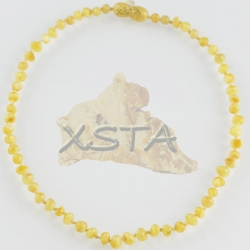 Polished butter teething necklace