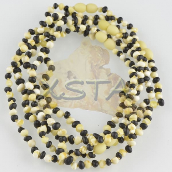 black amber teething necklace