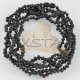 Teething necklace baroque black raw