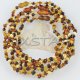 Amber teething necklace multicolour polished