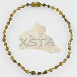 Teething medium green necklace