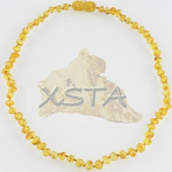 Teething necklace baroque honey raw