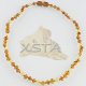 Teething necklace cognac raw yellow
