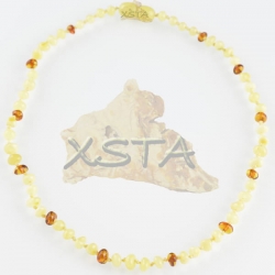 Teething necklace matt light cognac