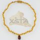 Teething necklace polished  cognac