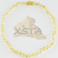 Teething necklace polished yellow