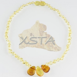Teething necklace yellow polished