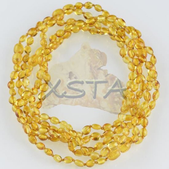 Honey amber teething necklace