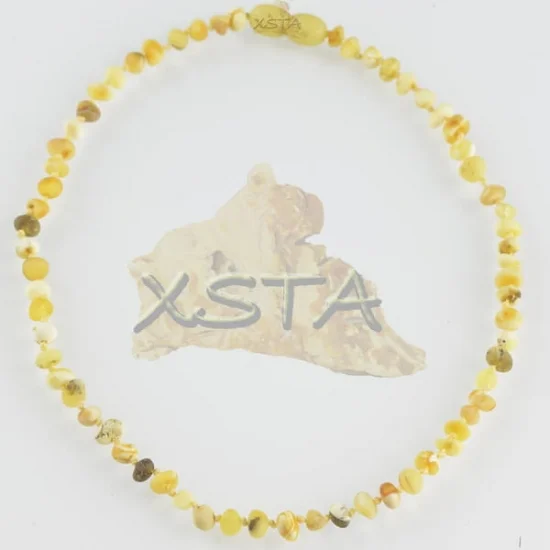 Amber raw teething necklace raw butter