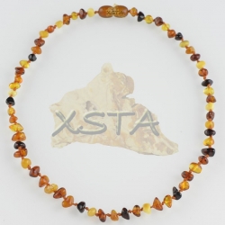 amber teething necklace flat mixed