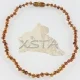 Dark cognac teething necklace for baby